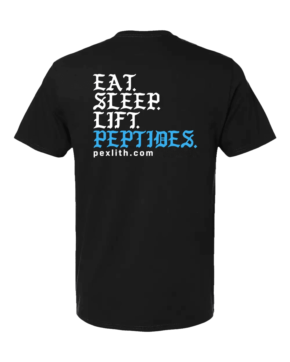 Eat. Sleep. Lift. Peptides. T-Shirt – Black