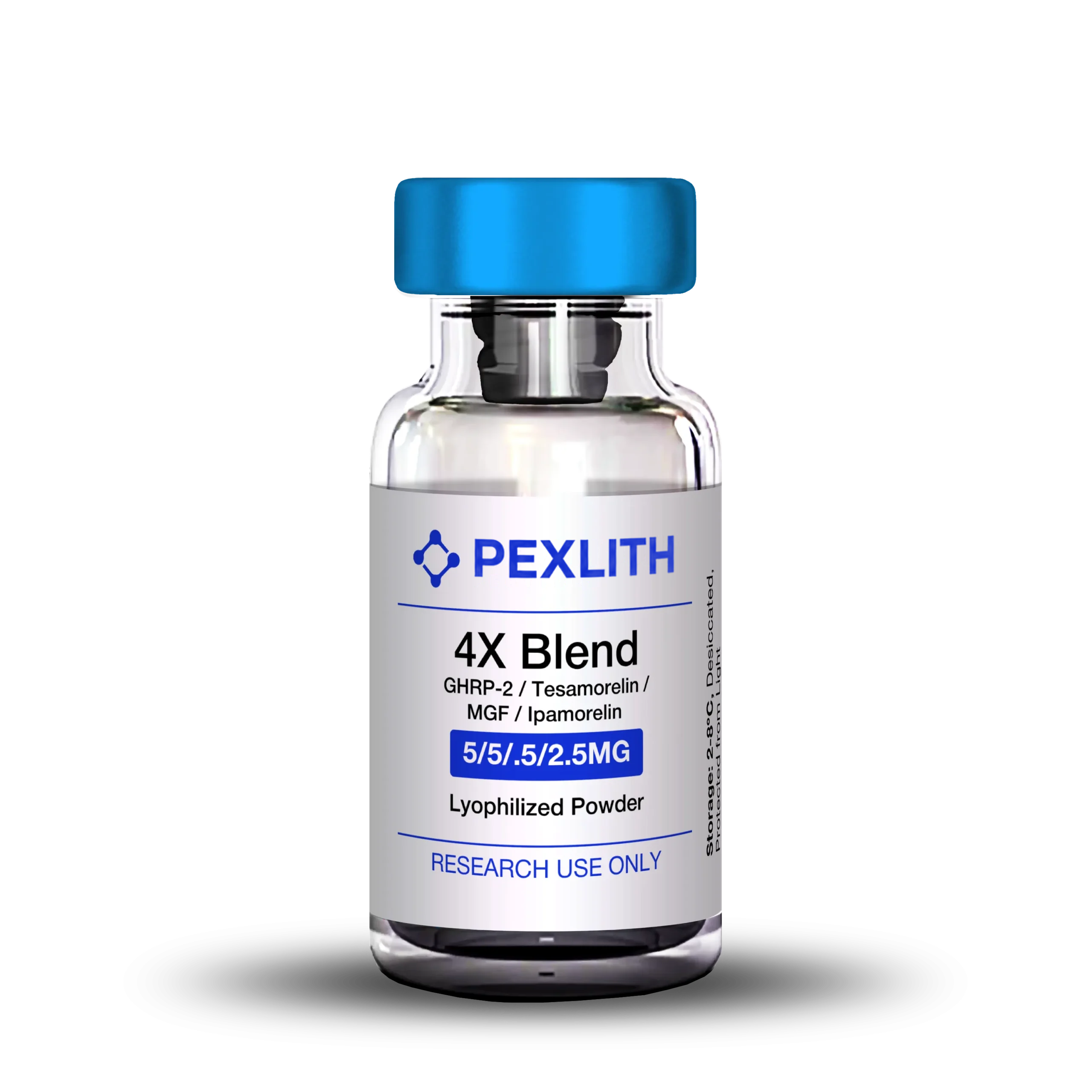 4X Blend GHRP-2 (5mg) / Tesamorelin (5mg) / MGF (500mcg) / Ipamorelin (2.5mg) Research Blend
