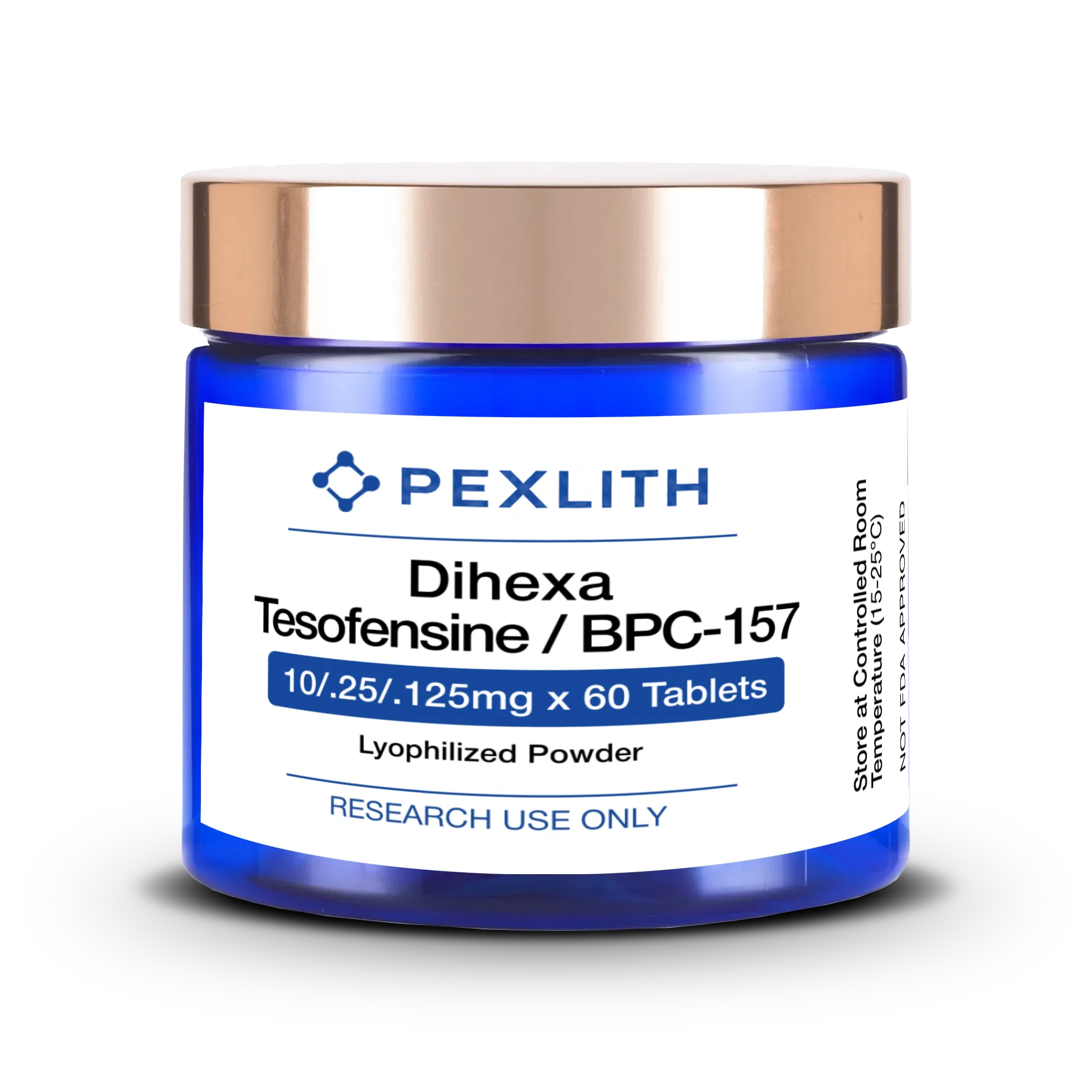 Dihexa (10mg) / Tesofensine (250mcg) / BPC-157 (125mcg) Tri-Compound Research Formulation x 60 Tablets